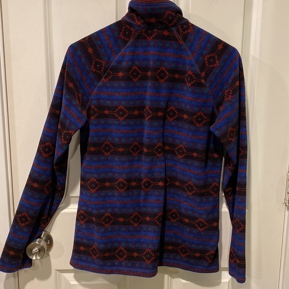 Eddie Bauer Aztec Fleece 1/4 Zip Pullover EUC - Picture 7 of 12